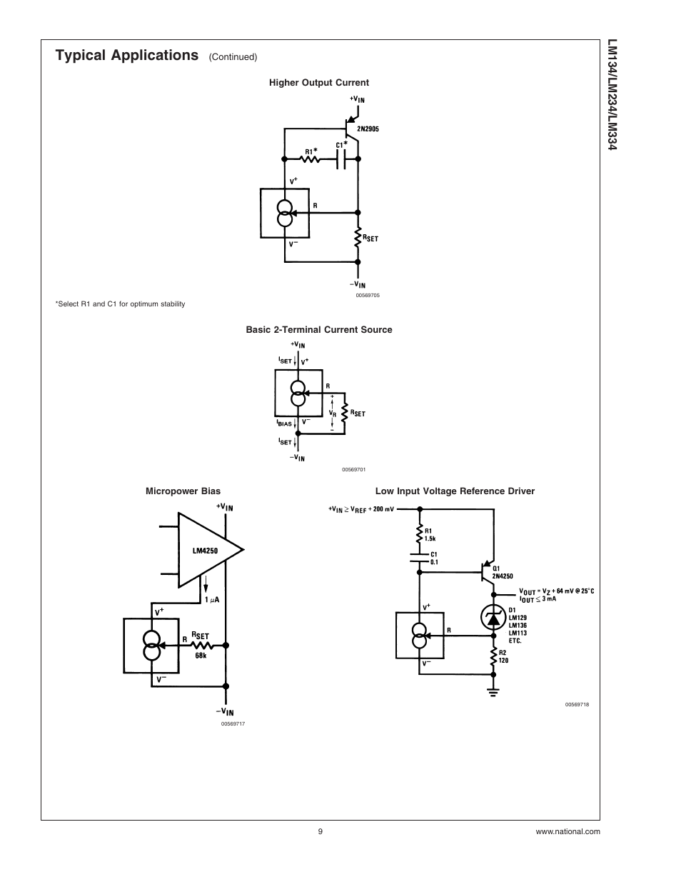 Typical applications | Rainbow Electronics LM334 User Manual | Page 9 / 15