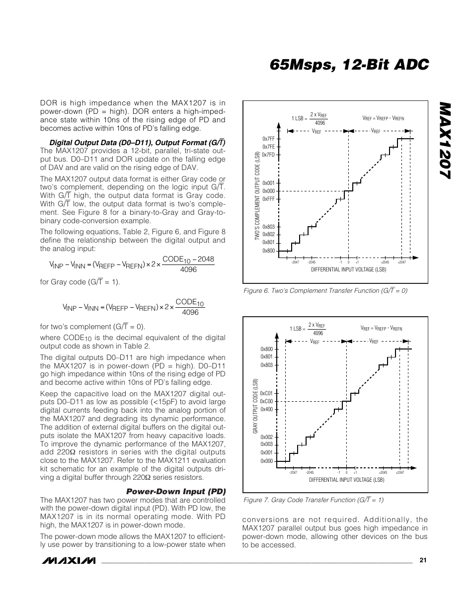 Rainbow Electronics MAX1207 User Manual | Page 21 / 29