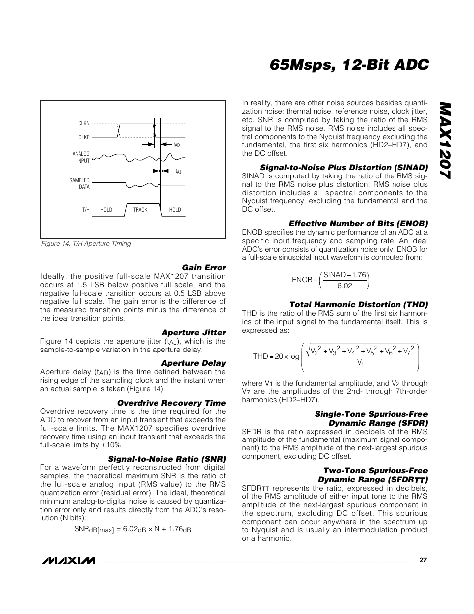 Rainbow Electronics MAX1207 User Manual | Page 27 / 29