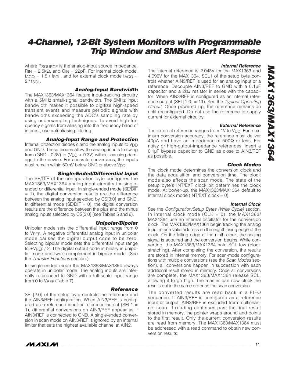 Rainbow Electronics MAX1364 User Manual | Page 11 / 24