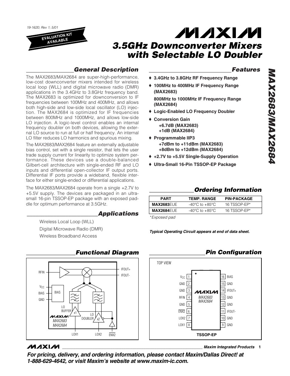 Rainbow Electronics MAX2684 User Manual | 17 pages