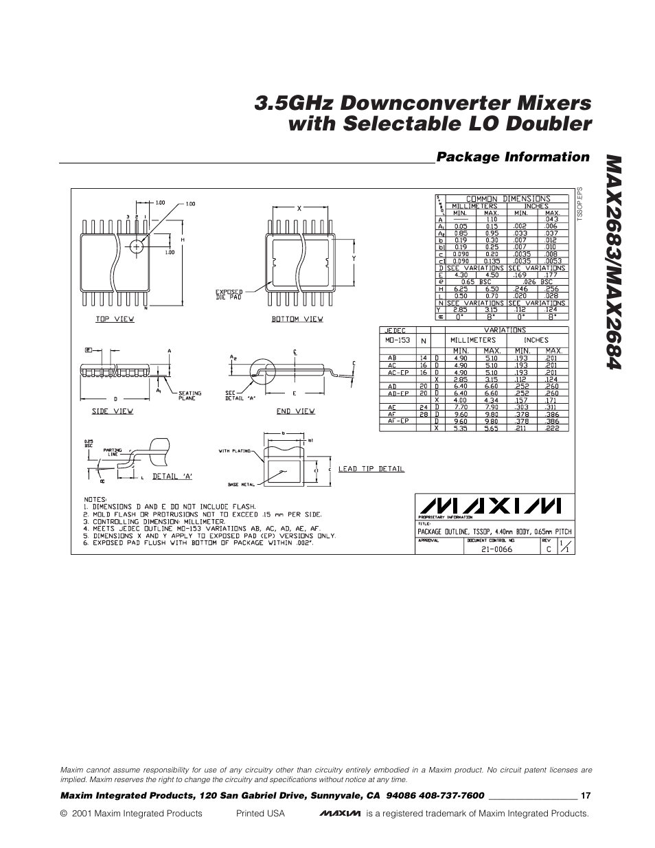 Rainbow Electronics MAX2684 User Manual | Page 17 / 17