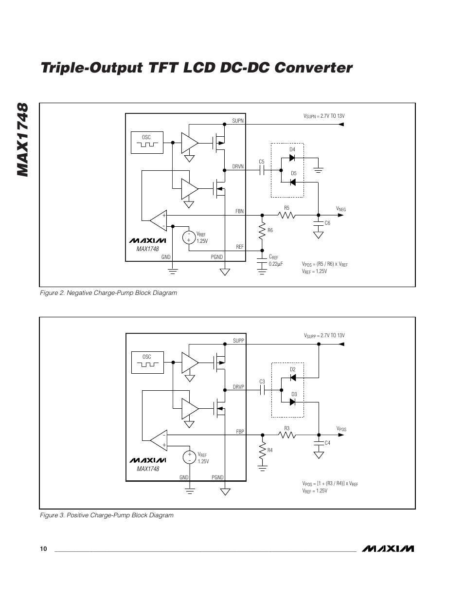 Max1748 triple-output tft lcd dc-dc converter | Rainbow Electronics MAX1748 User Manual | Page 10 / 16