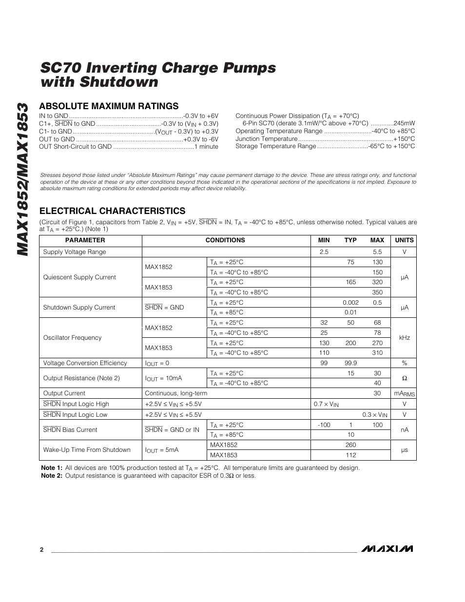 Rainbow Electronics MAX1853 User Manual | Page 2 / 8
