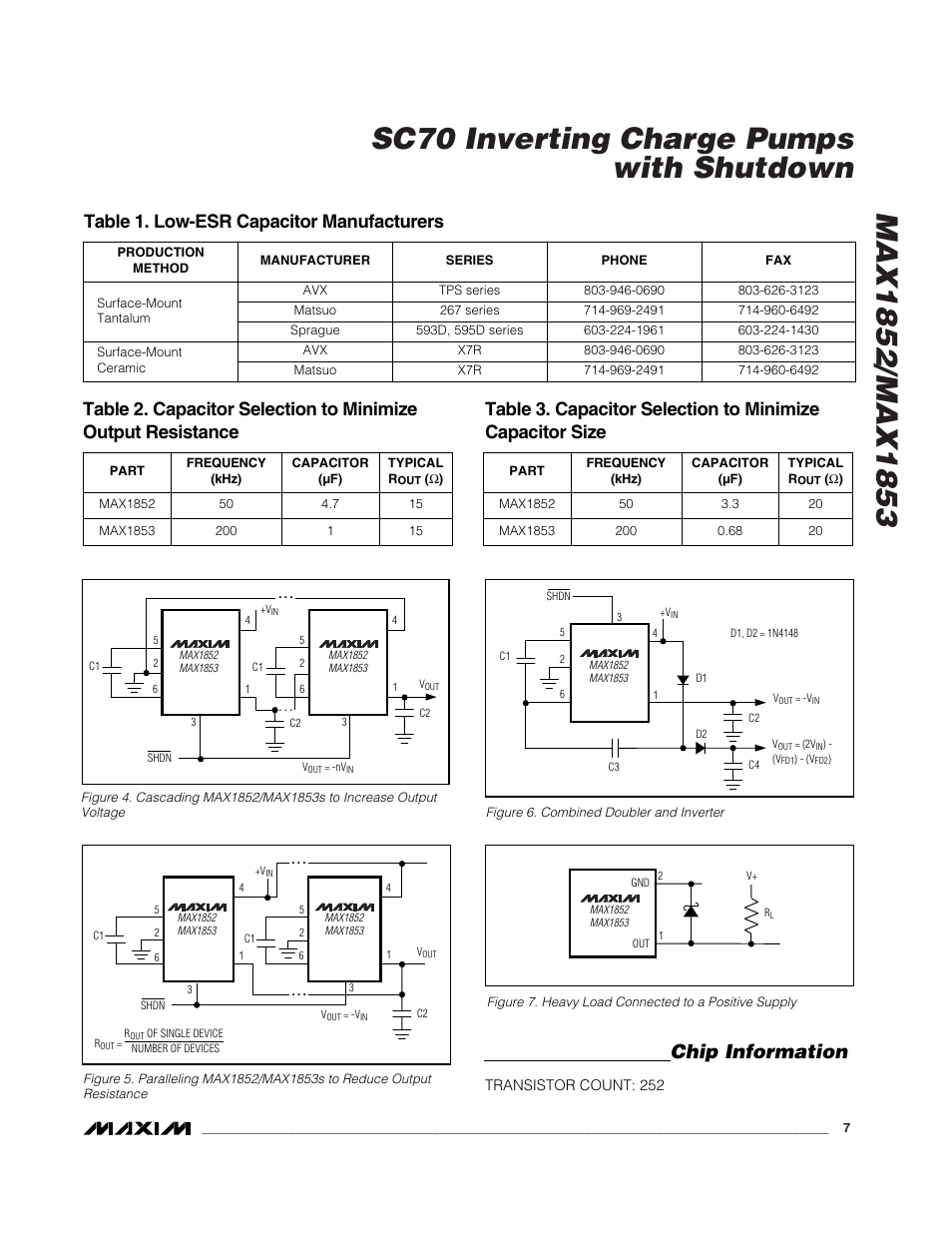 Chip information | Rainbow Electronics MAX1853 User Manual | Page 7 / 8