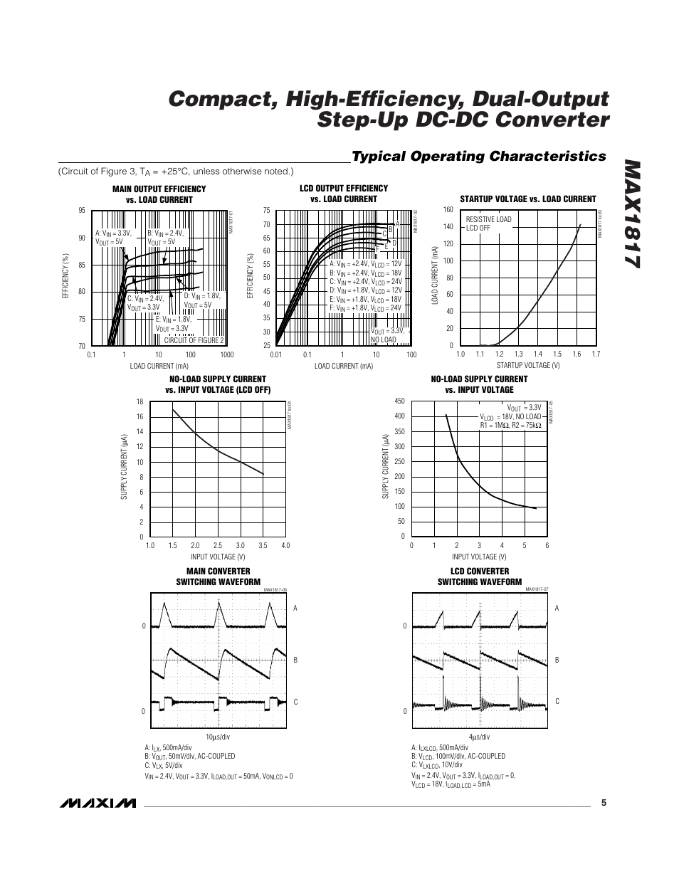 Typical operating characteristics | Rainbow Electronics MAX1817 User Manual | Page 5 / 12