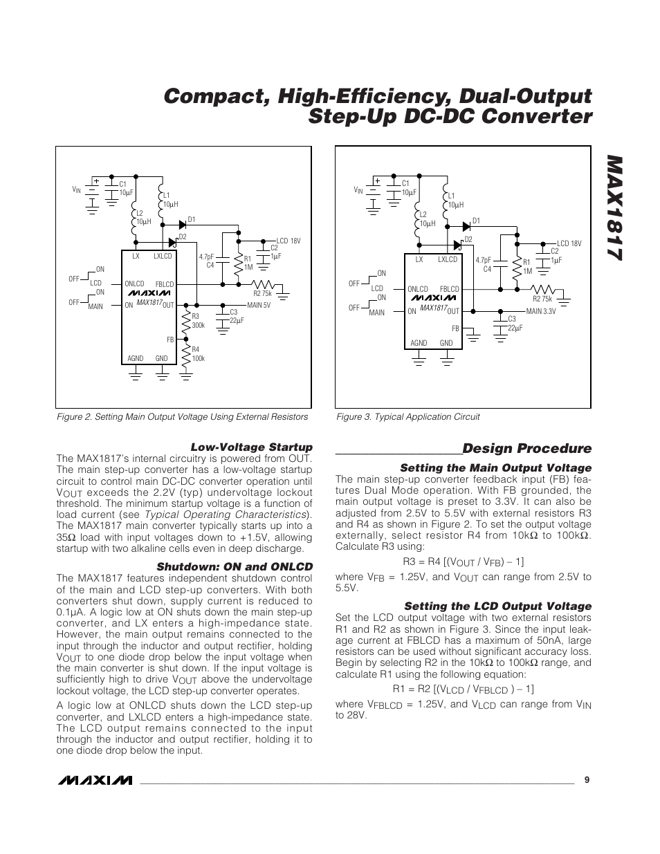 Design procedure | Rainbow Electronics MAX1817 User Manual | Page 9 / 12