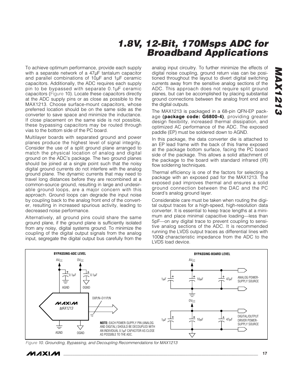 Rainbow Electronics MAX1213 User Manual | Page 17 / 21