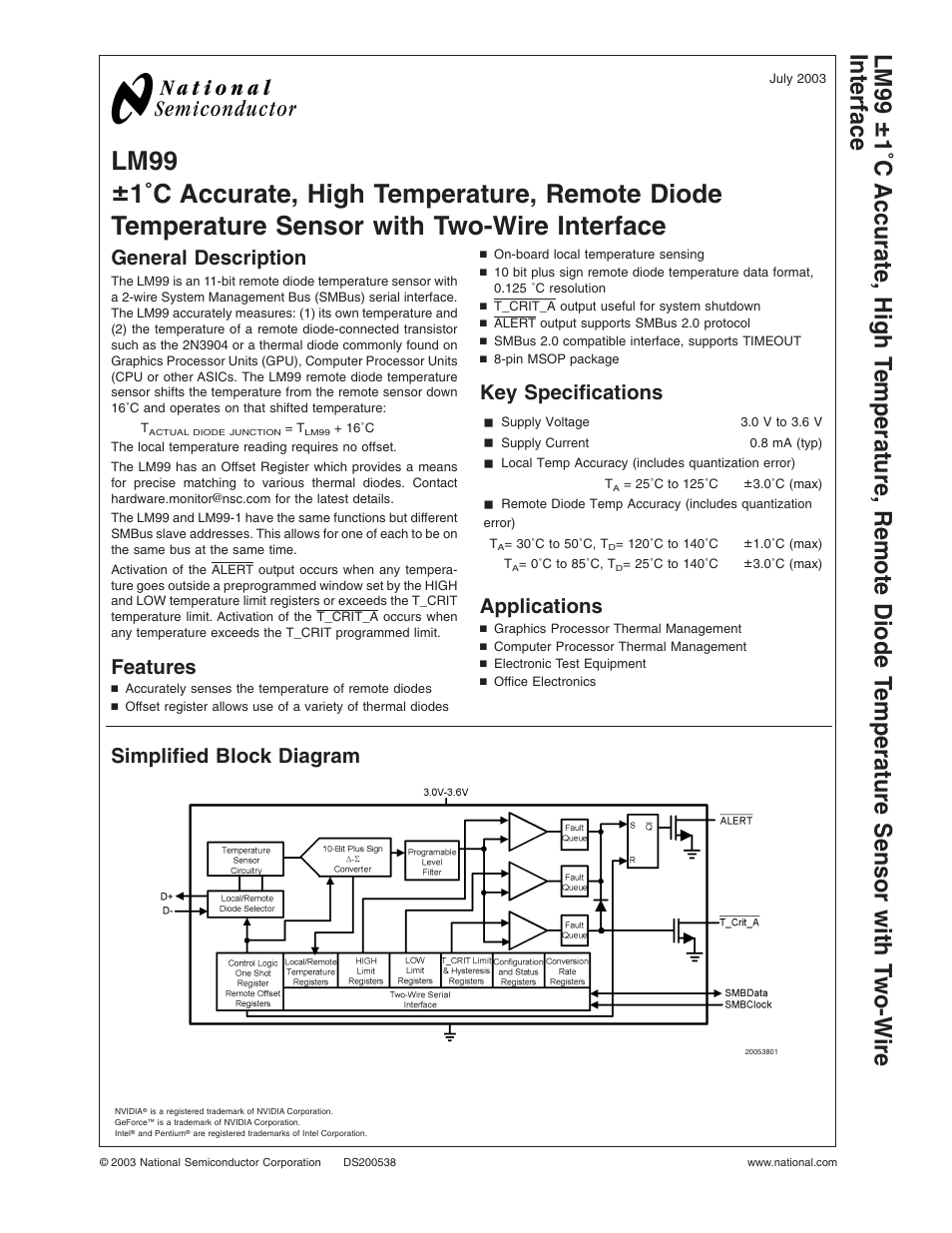 Rainbow Electronics LM99 User Manual | 20 pages