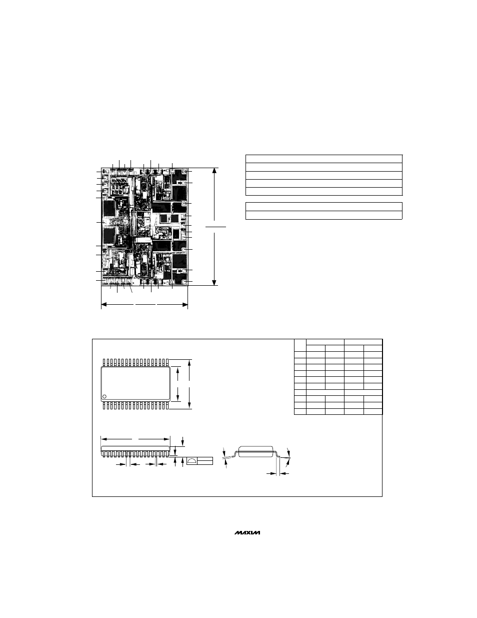 Package information, Chip topography _ordering information (continued), Pin plastic shrink small-outline package | Rainbow Electronics MAX782 User Manual | Page 32 / 32