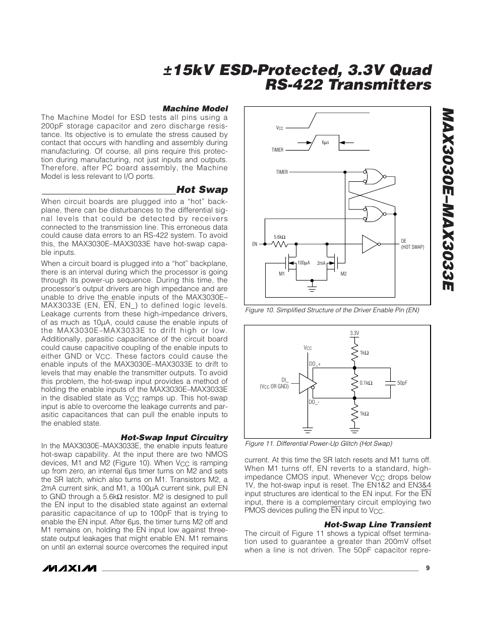 Hot swap | Rainbow Electronics MAX3033E User Manual | Page 9 / 14