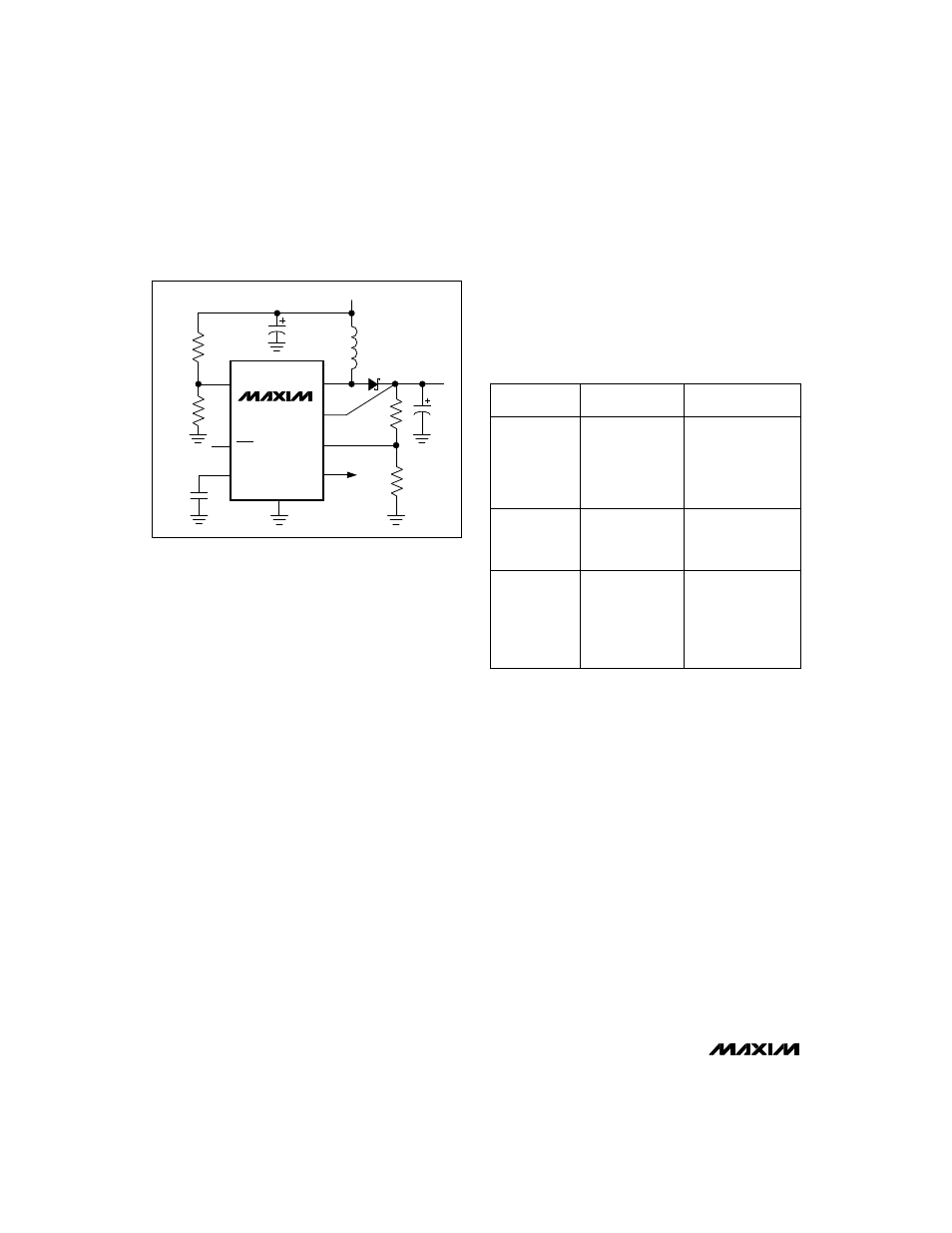Table 1. component suppliers | Rainbow Electronics MAX723 User Manual | Page 6 / 8