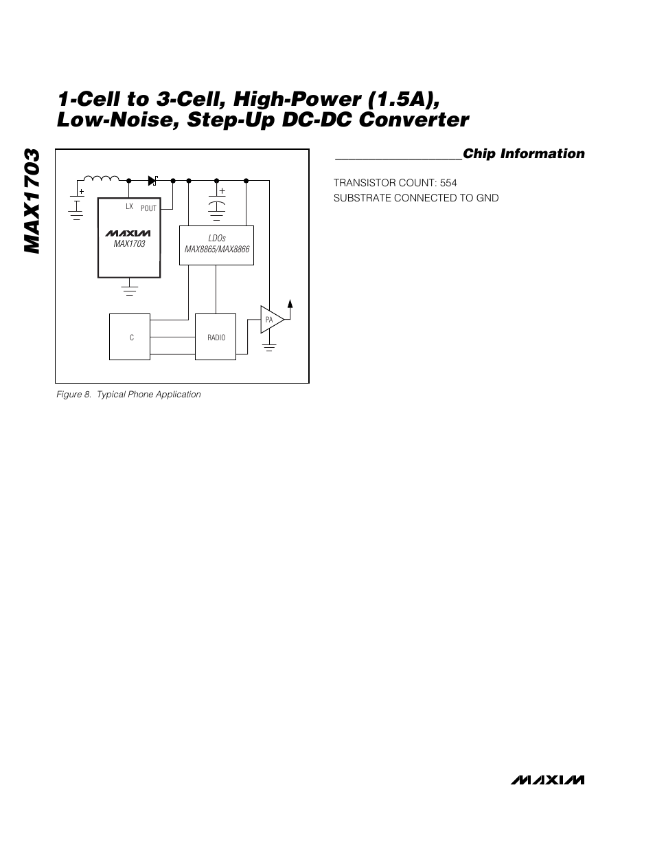 Chip information | Rainbow Electronics MAX1703 User Manual | Page 14 / 16