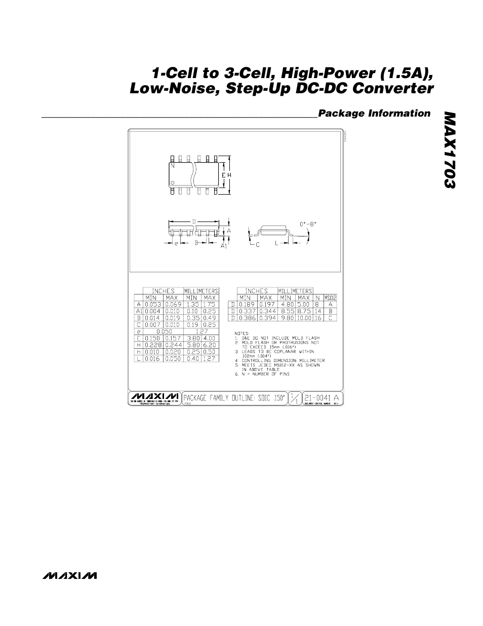 Rainbow Electronics MAX1703 User Manual | Page 15 / 16