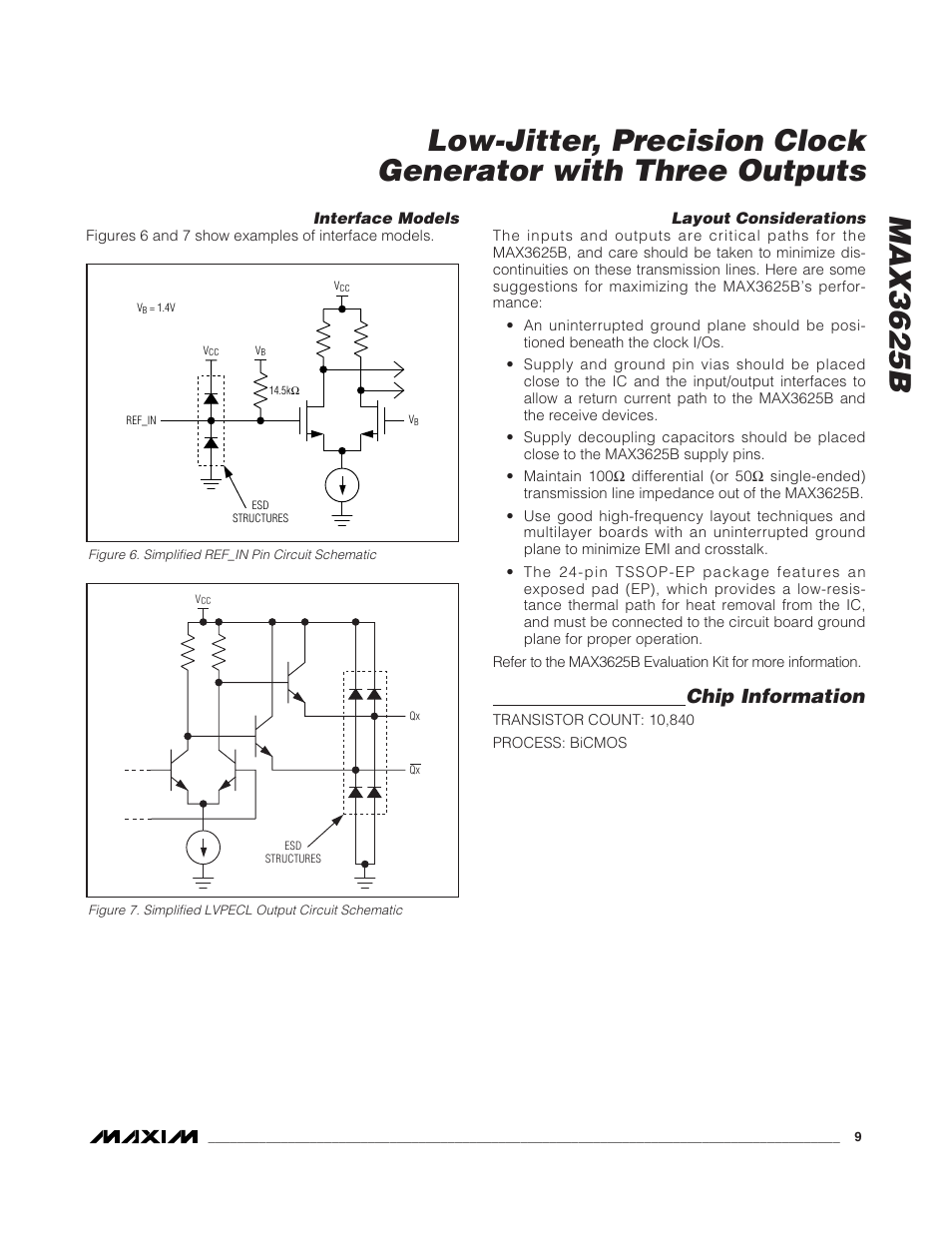 Chip information | Rainbow Electronics MAX3625В User Manual | Page 9 / 10