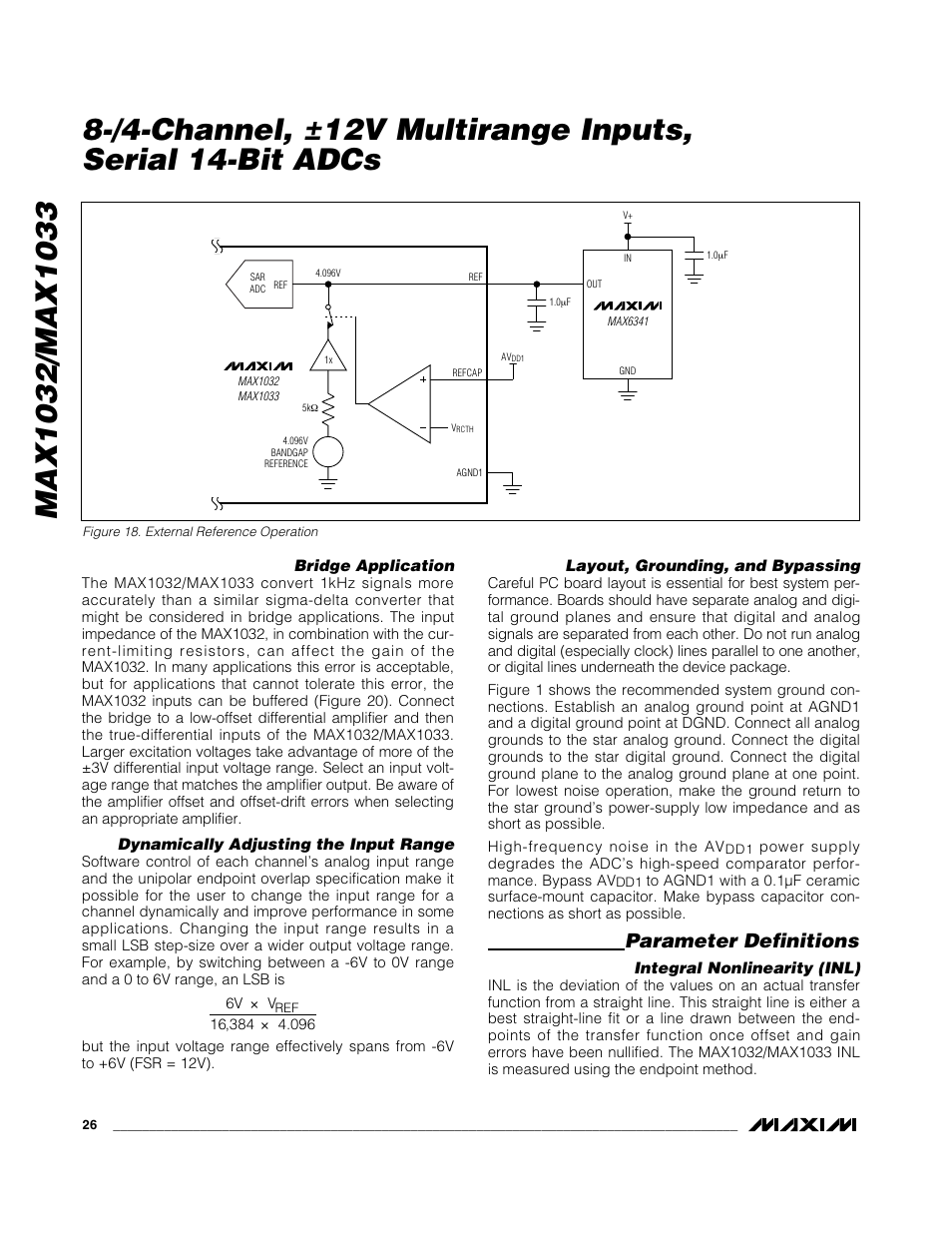 Parameter definitions | Rainbow Electronics MAX1033 User Manual | Page 26 / 31