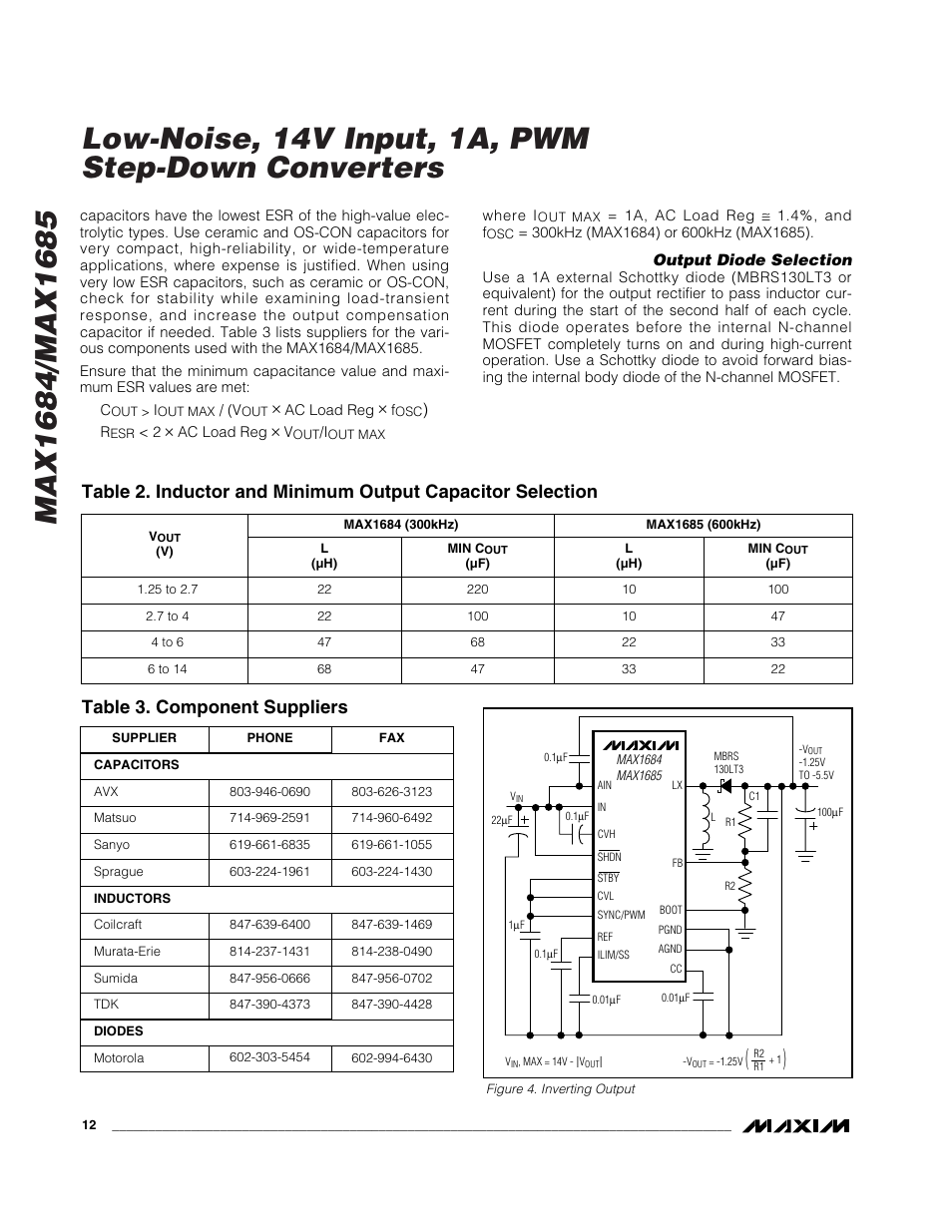 Rainbow Electronics MAX1685 User Manual | Page 12 / 14