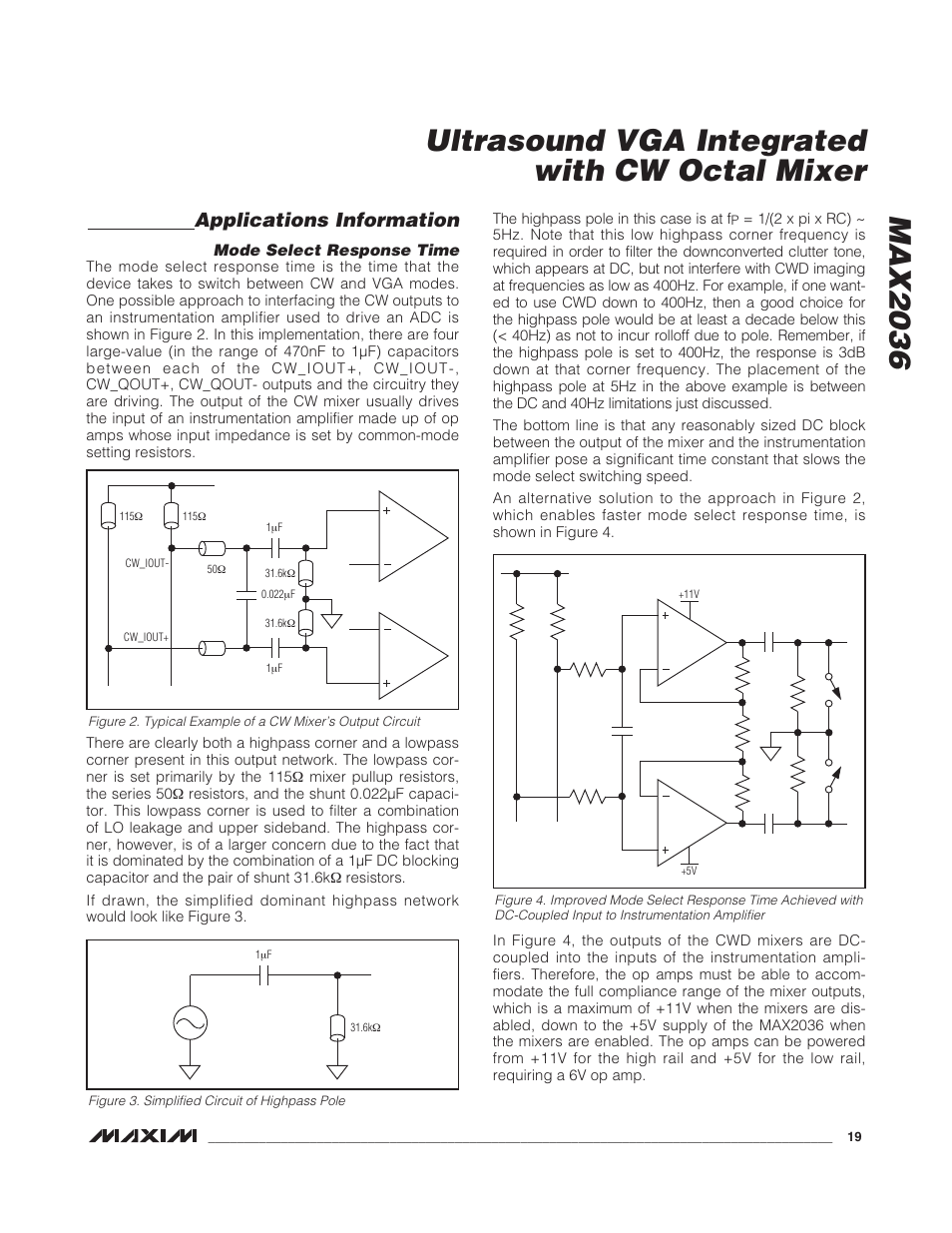 Applications information | Rainbow Electronics MAX2036 User Manual | Page 19 / 23