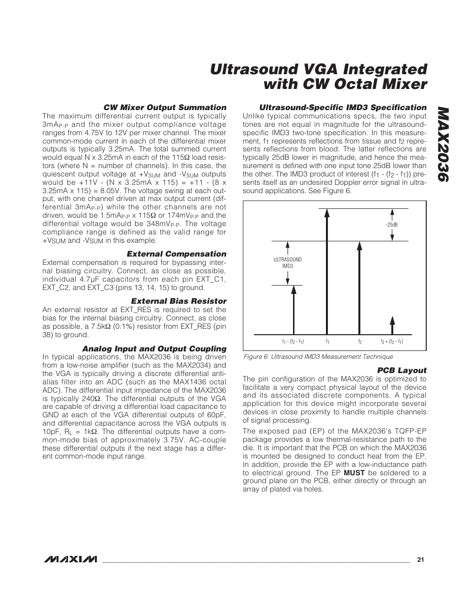 Rainbow Electronics MAX2036 User Manual | Page 21 / 23