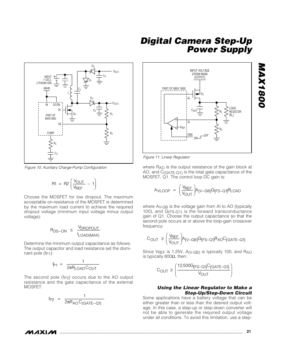 Max1800 digital camera step-up power supply | Rainbow Electronics MAX1800 User Manual | Page 21 / 24
