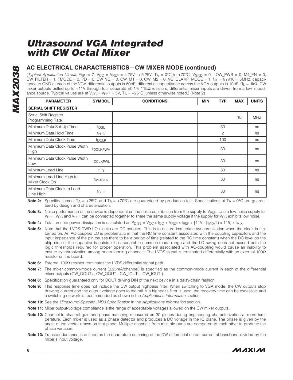 Rainbow Electronics MAX2038 User Manual | Page 6 / 23