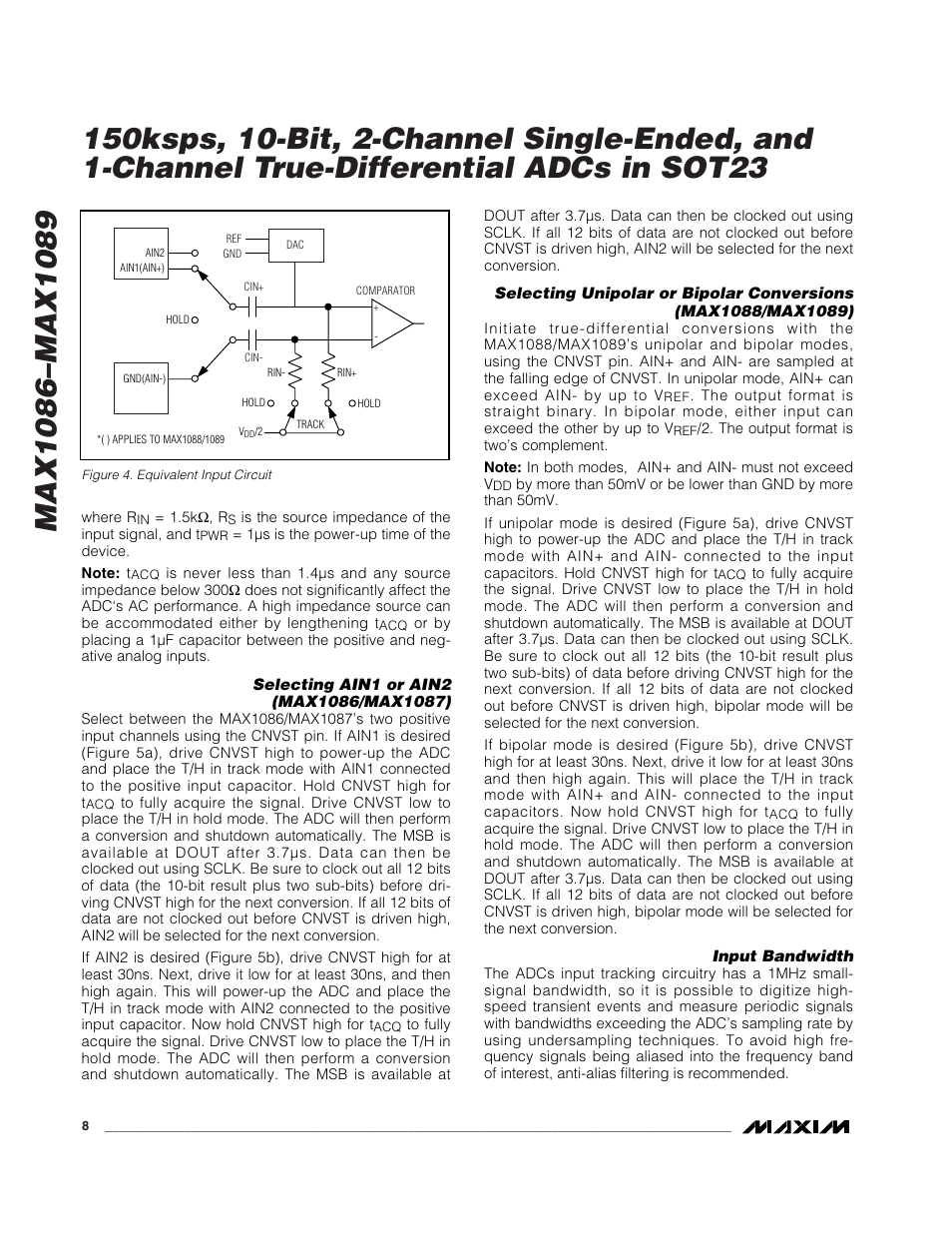 Rainbow Electronics MAX1089 User Manual | Page 8 / 15