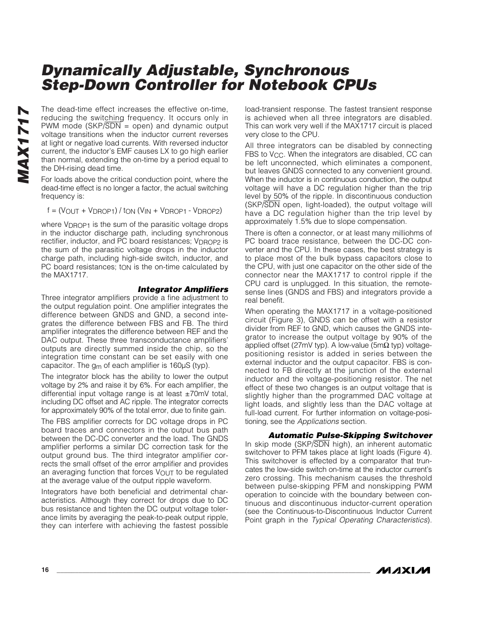 Rainbow Electronics MAX1717 User Manual | Page 16 / 33