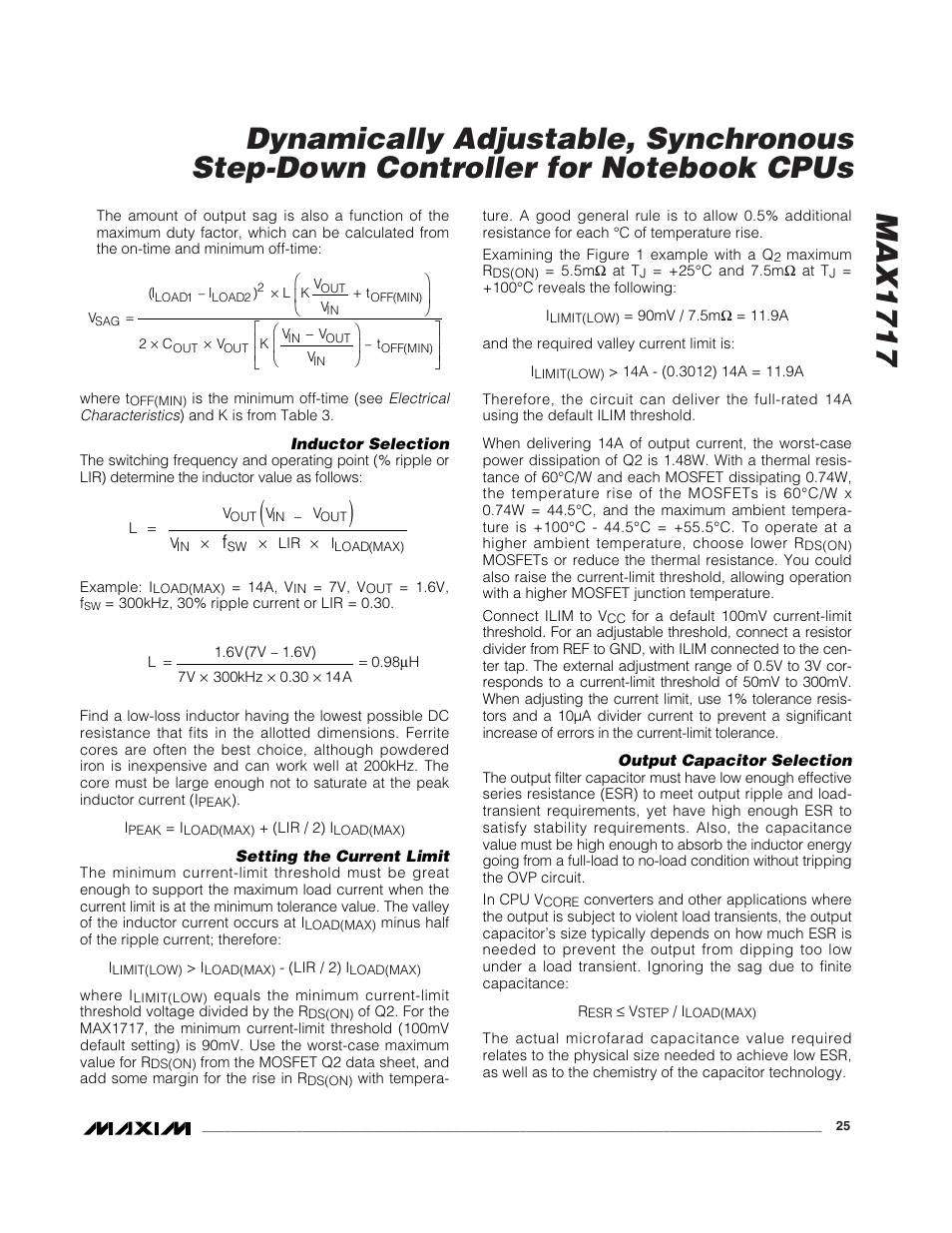 Rainbow Electronics MAX1717 User Manual | Page 25 / 33