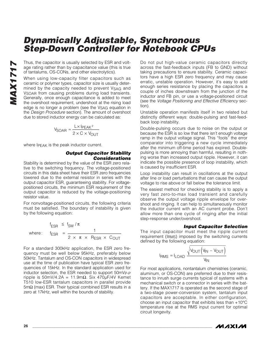 Rainbow Electronics MAX1717 User Manual | Page 26 / 33
