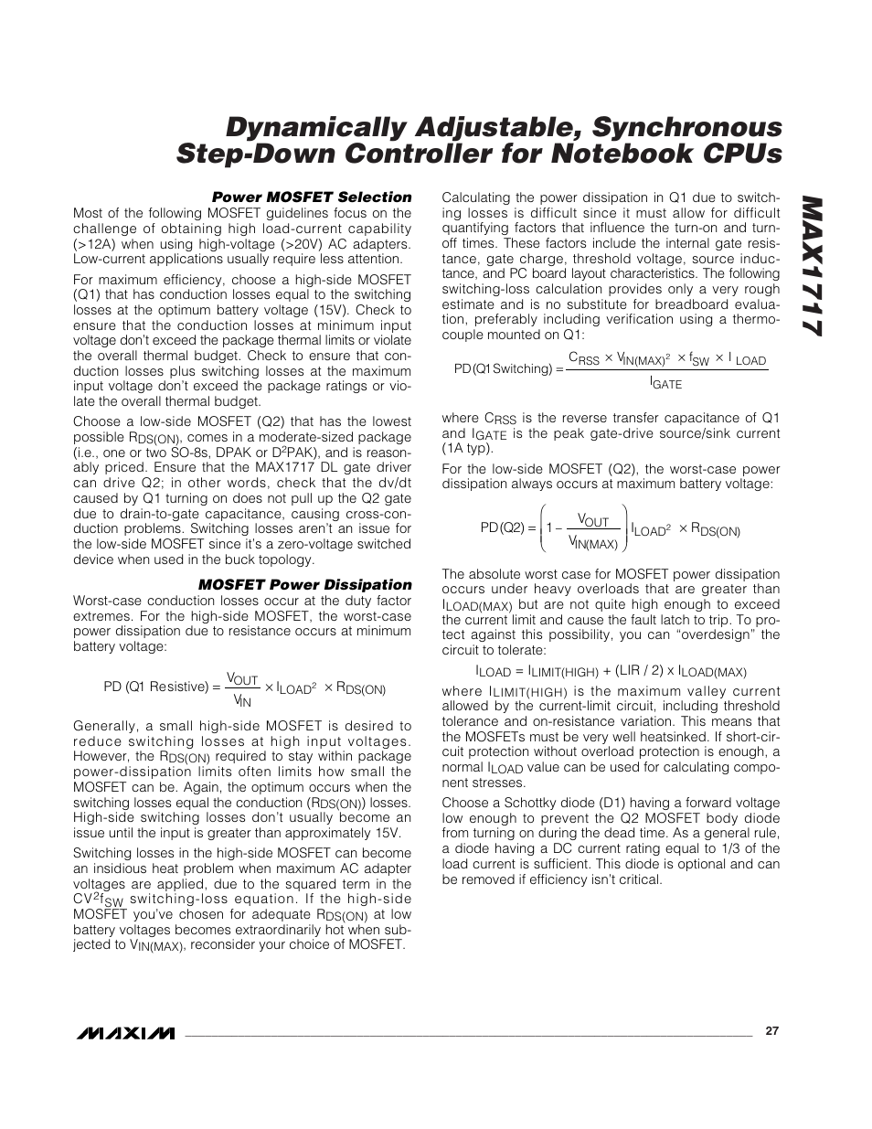 Rainbow Electronics MAX1717 User Manual | Page 27 / 33