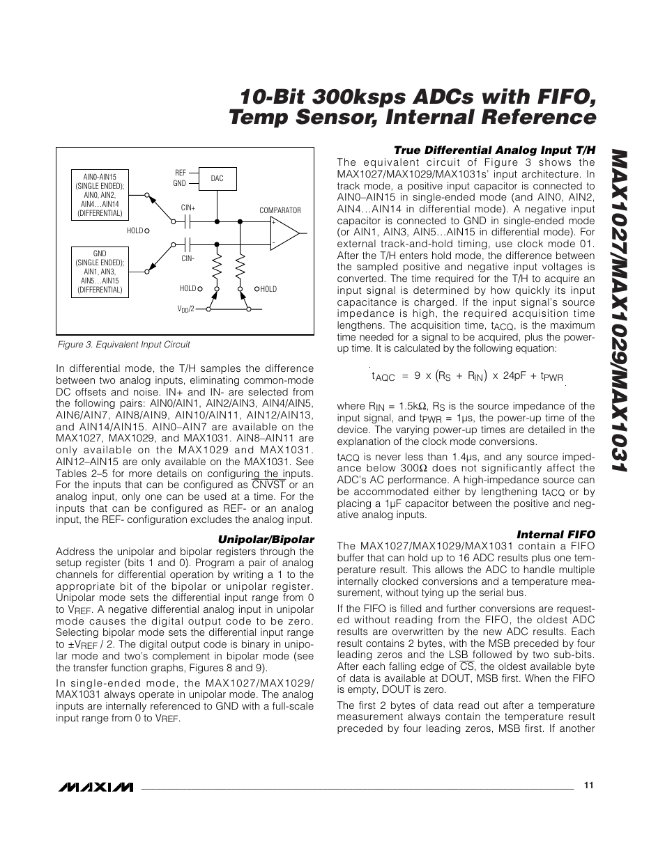 Rainbow Electronics MAX1031 User Manual | Page 11 / 24