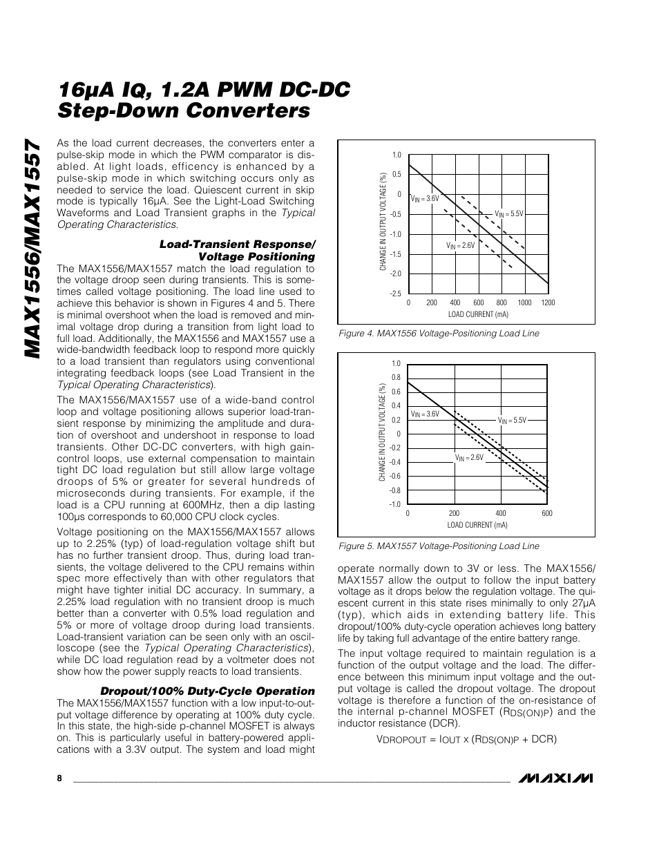 2a pwm dc-dc step-down converters | Rainbow Electronics MAX1557 User Manual | Page 8 / 12