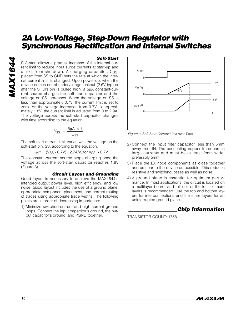 Chip information | Rainbow Electronics MAX1644 User Manual | Page 10 / 11