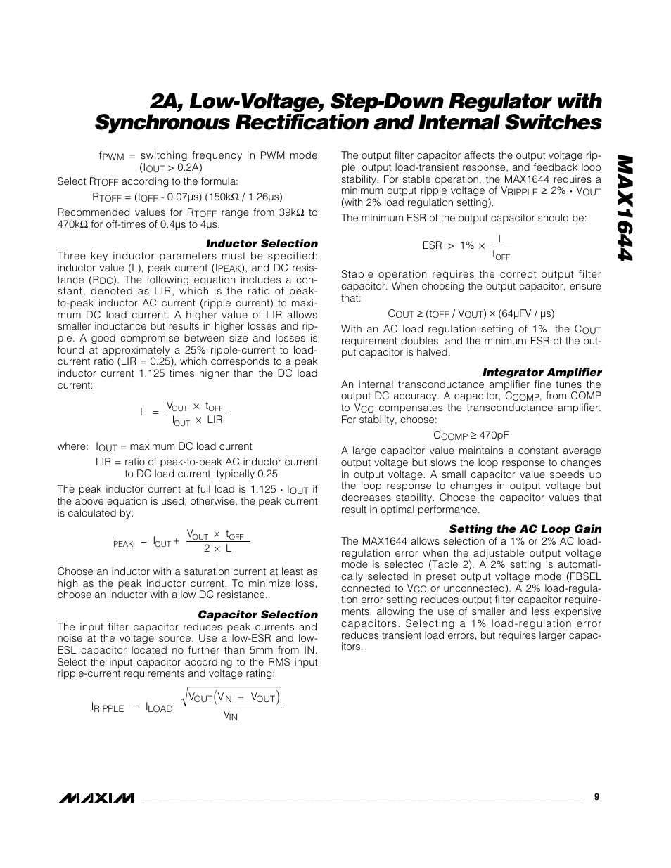 Rainbow Electronics MAX1644 User Manual | Page 9 / 11