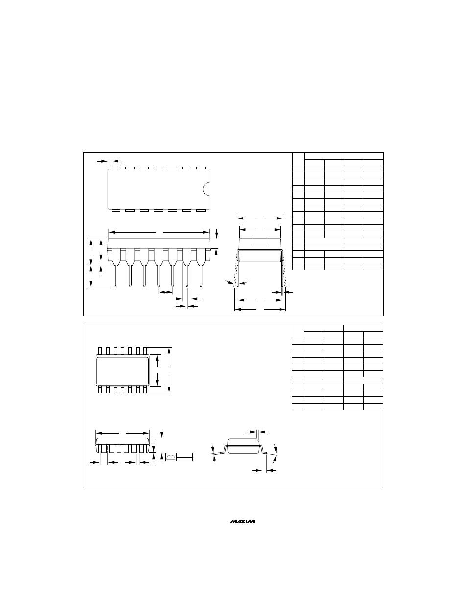 Package information, Pin plastic dual-in-line package, Pin plastic small-outline package | Rainbow Electronics MAX513 User Manual | Page 16 / 16