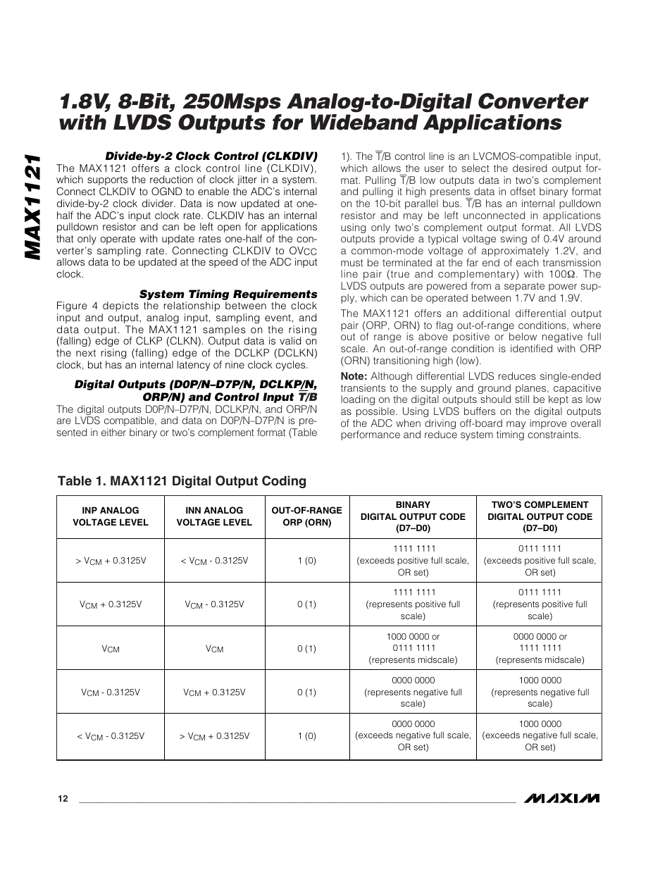 Max1121 | Rainbow Electronics MAX1121 User Manual | Page 12 / 17