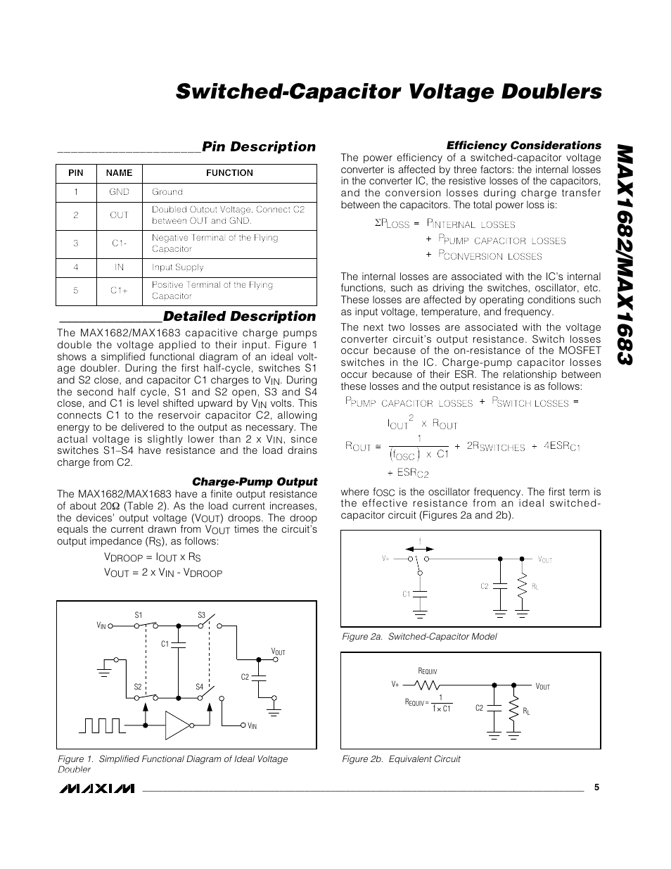 Detailed description, Pin description | Rainbow Electronics MAX1683 User Manual | Page 5 / 8
