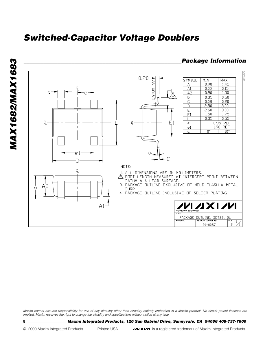 Rainbow Electronics MAX1683 User Manual | Page 8 / 8