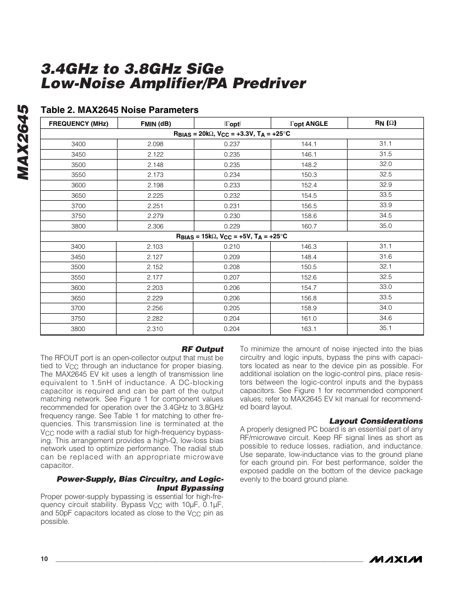 Rainbow Electronics MAX2645 User Manual | Page 10 / 12