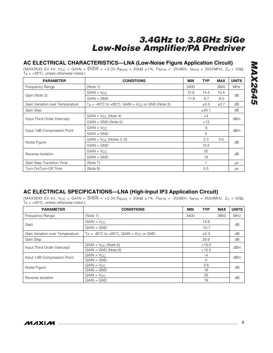 Rainbow Electronics MAX2645 User Manual | Page 3 / 12