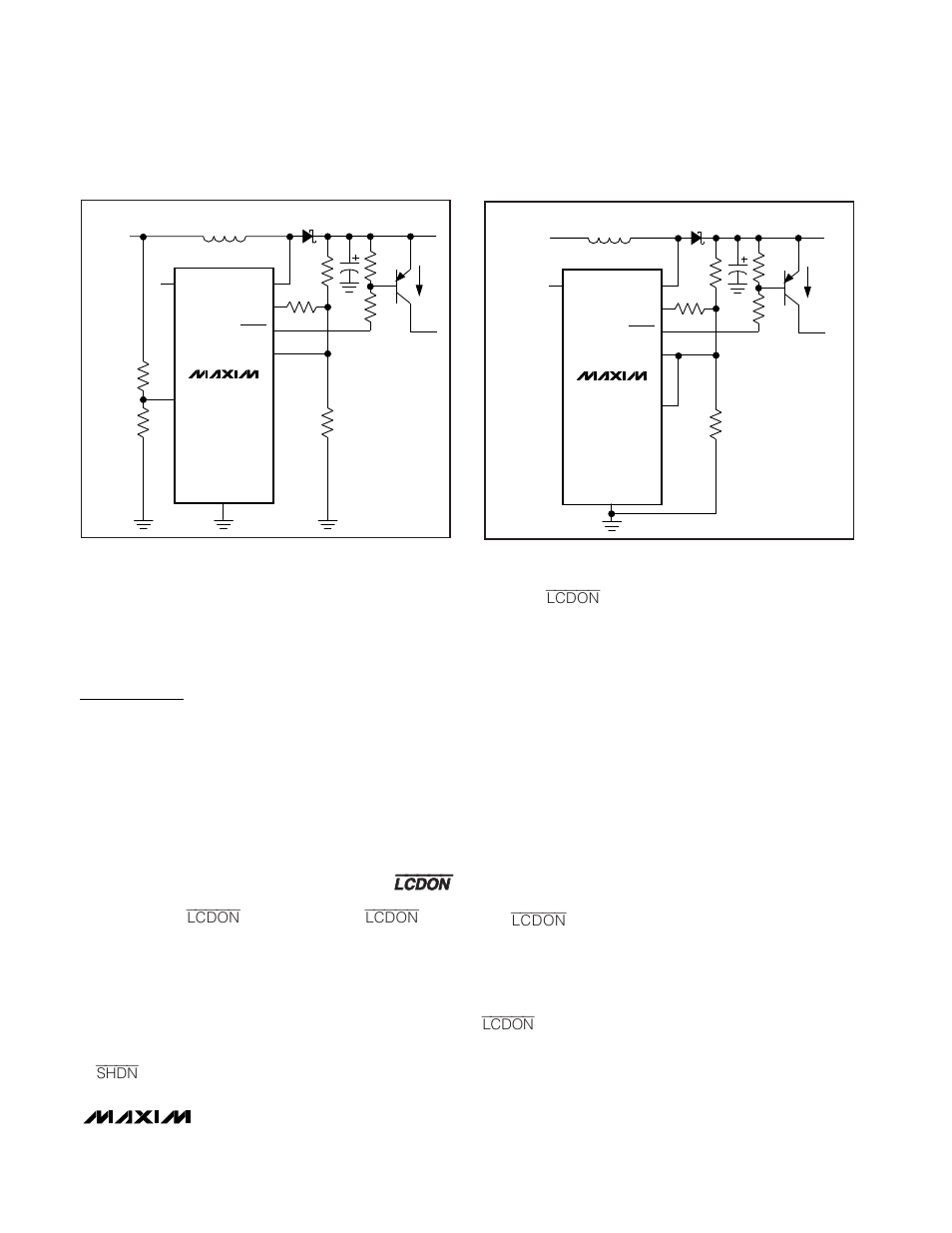 Applications information, Using a potentiometer to adjust the output voltage, Controlling the lcd using pok and llc cd do on n | Rainbow Electronics MAX686 User Manual | Page 13 / 16