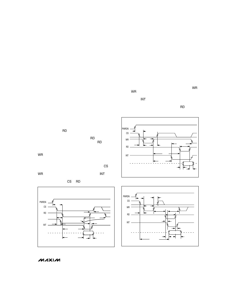Digital interface, Read mode (mode = 0), Write-read mode (mode = 1) | Rainbow Electronics MAX152 User Manual | Page 7 / 12