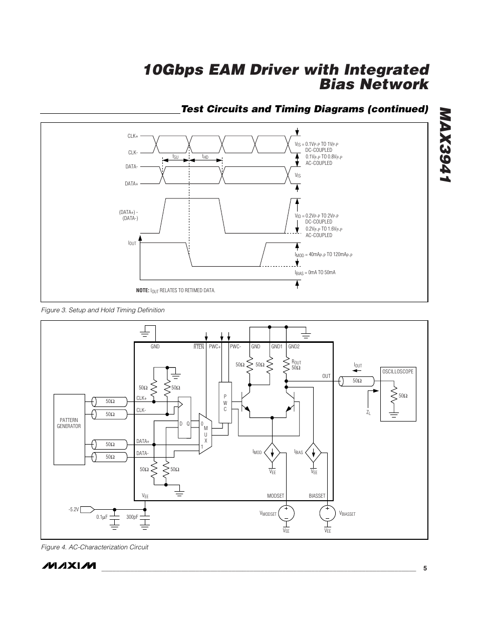 Test circuits and timing diagrams (continued) | Rainbow Electronics MAX3941 User Manual | Page 5 / 11