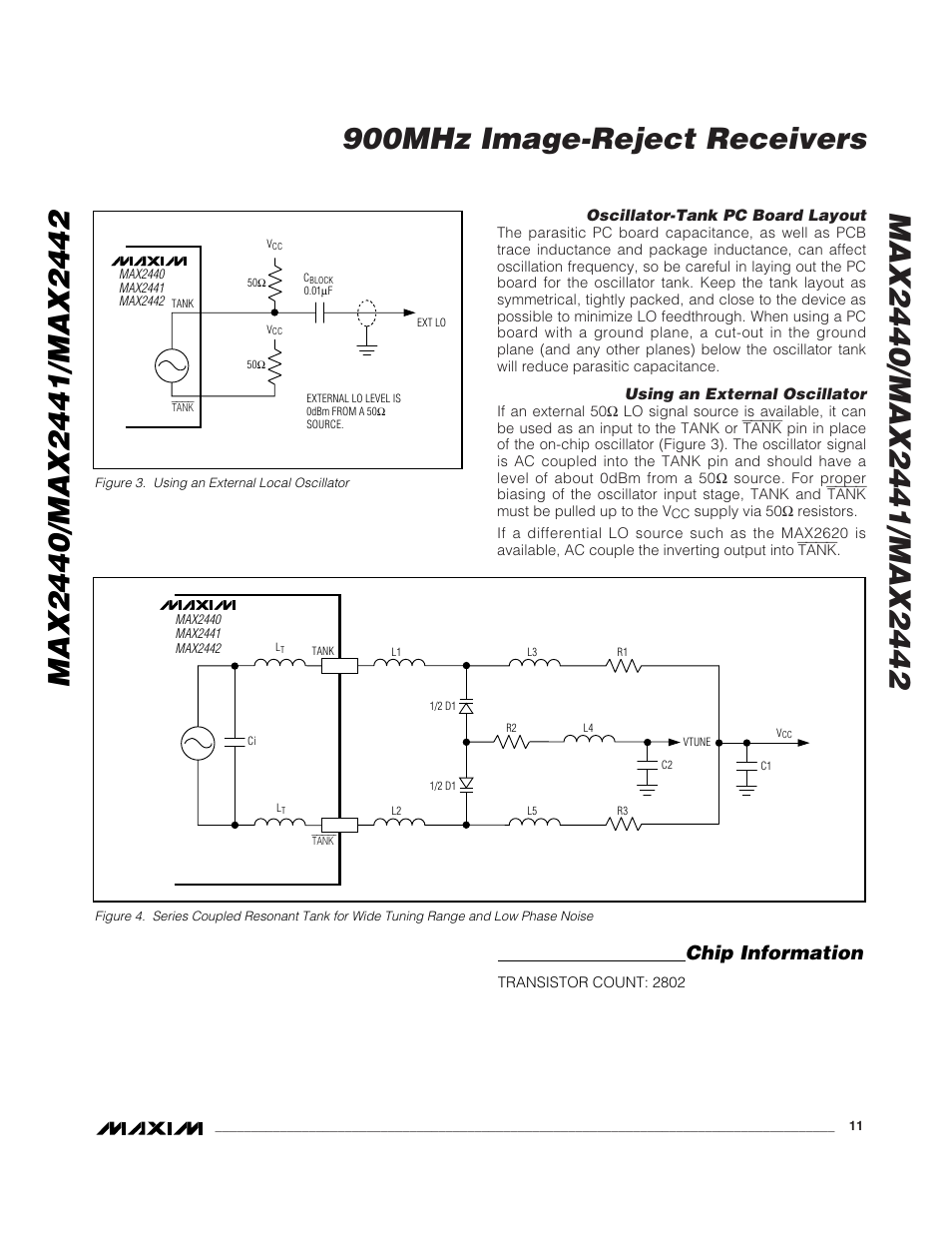 Chip information | Rainbow Electronics MAX2442 User Manual | Page 11 / 12