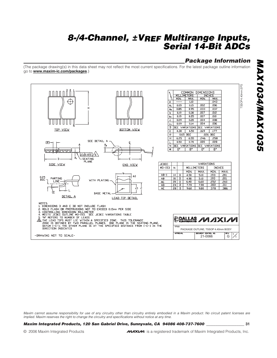 Multirange inputs, serial 14-bit adcs | Rainbow Electronics MAX1035 User Manual | Page 31 / 31
