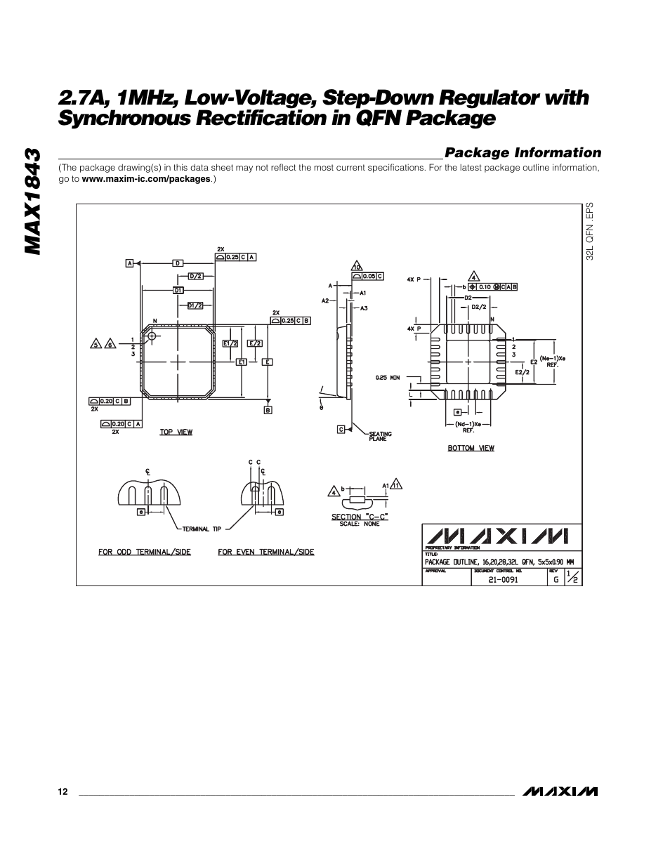 Rainbow Electronics MAX1843 User Manual | Page 12 / 13