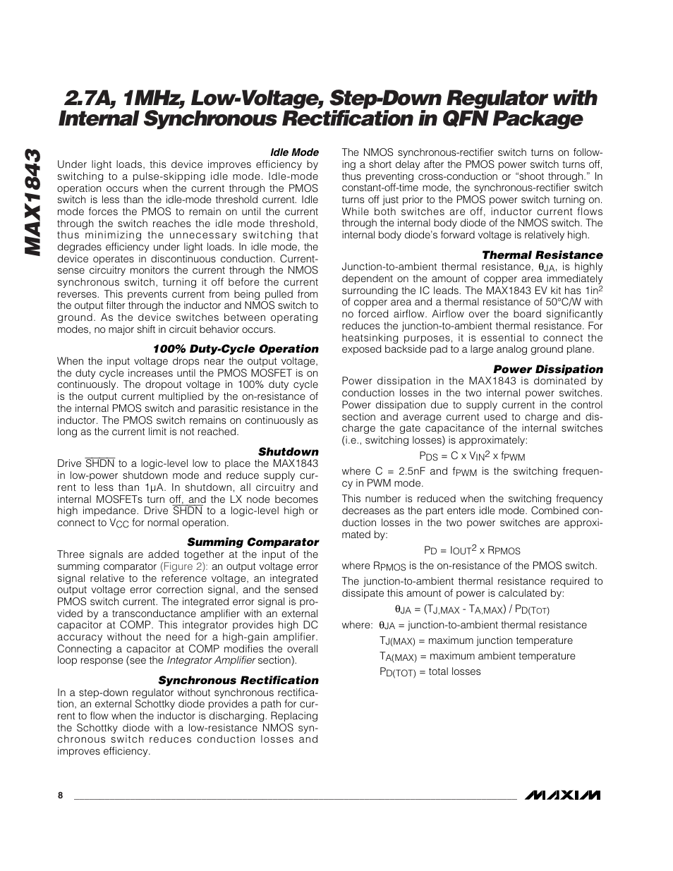 Rainbow Electronics MAX1843 User Manual | Page 8 / 13