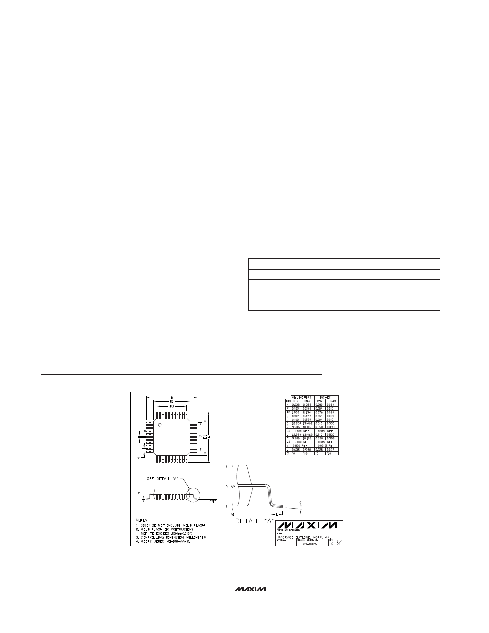 Chip information, Package information, Table 2. power-supply voltage combinations | Rainbow Electronics MAX1205 User Manual | Page 12 / 12