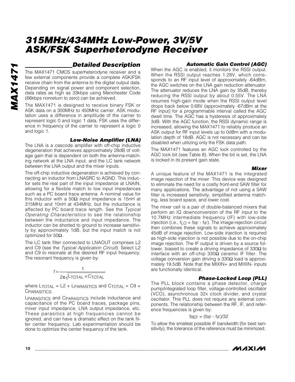 Max1471, Detailed description | Rainbow Electronics MAX1471 User Manual | Page 10 / 26