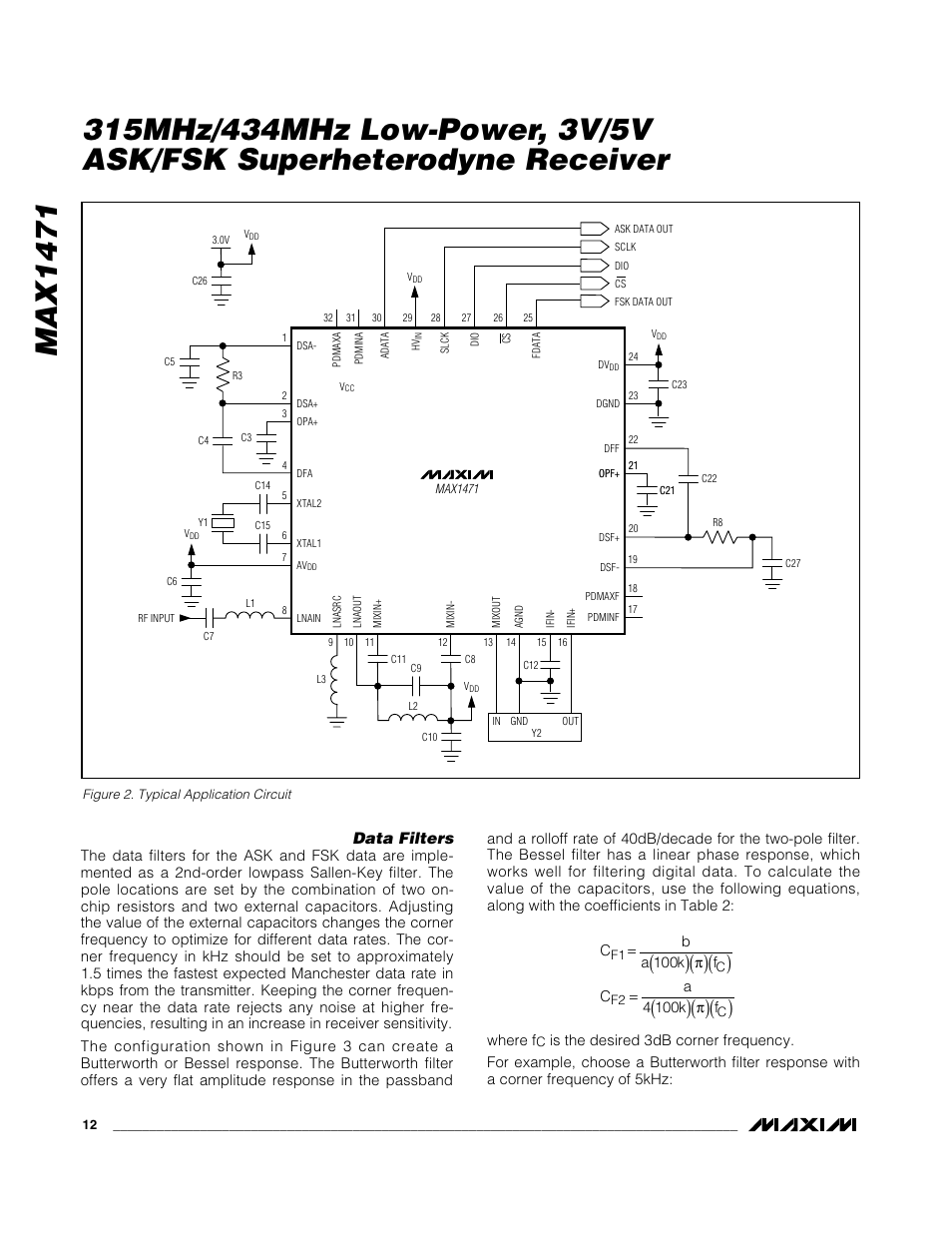 Max1471, Data filters | Rainbow Electronics MAX1471 User Manual | Page 12 / 26